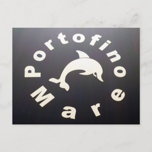 portofino mare black briefkaart (Voorkant)