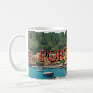 Portofino mok Italian Riviera zeekust koffiekop