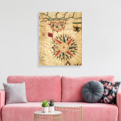 Portolan Chart | Kaart van Caïro, Egypte Canvas Afdruk (Insitu (Woonkamer))