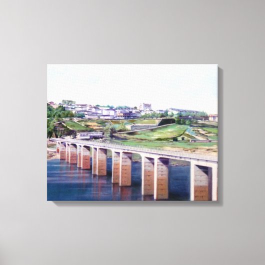 Portomarín (Lugo) Canvas Afdruk (Voorkant)