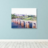 Portomarín (Lugo) Canvas Afdruk (Insitu (Houten vloer))