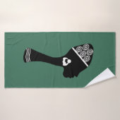 portrait abstrait afro-américain (Serviette de bain)