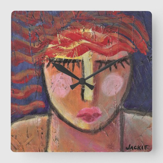 Portrait Abstrait d'une femme grande horloge (Recto)