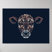 Portrait animal de ferme de Calf | Impression de l (Devant)