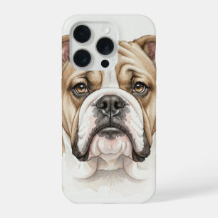 Portrait aquarelle de Bulldog Anglais