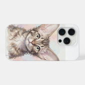 Portrait aquarelle de chat Devon Rex (Verso Horizontal)