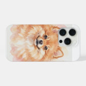 Portrait aquarelle de Pomeranian (Verso Horizontal)