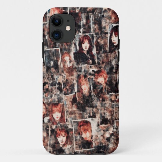 Portrait artistique Collage Coque mobile (Dos)