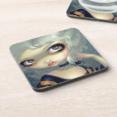 "Portrait avec des dessous de verre d'un (Côté gauche)