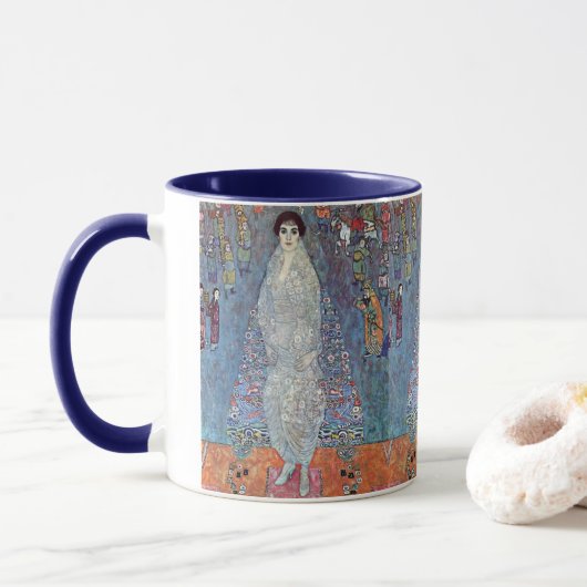 Portrait Baroness Elisabeth Bacchofen Echt, Klimt Mok (Met donut)