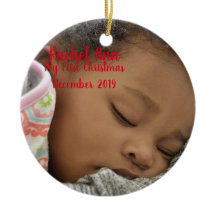 Portrait bébé Cercle en céramique ornement