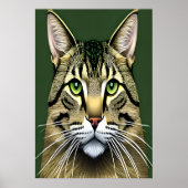 Portrait d'adorable chat | AI Art Poster (Devant)