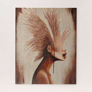Portrait d'ailes d'ange surréaliste - Puzzle fin