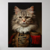 Portrait d'animal victorien, Affiche de chat royal (Devant)