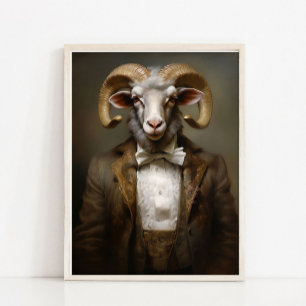 Portrait d'animal victorien, Impression vintage de