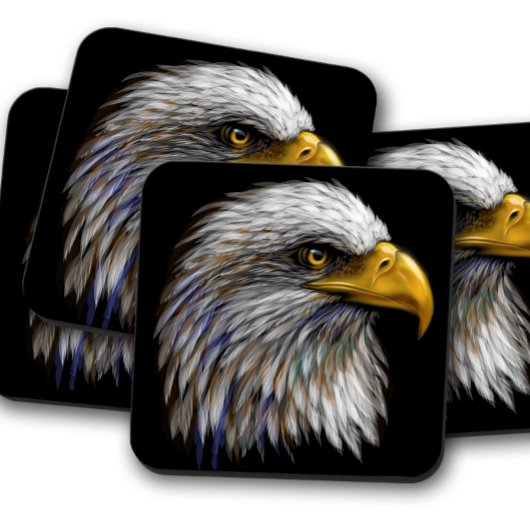 Portrait de Bald Eagle | Dessous de verre Majestic