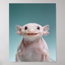 Portrait de bébé Axolotl – Décoration murale d'ani