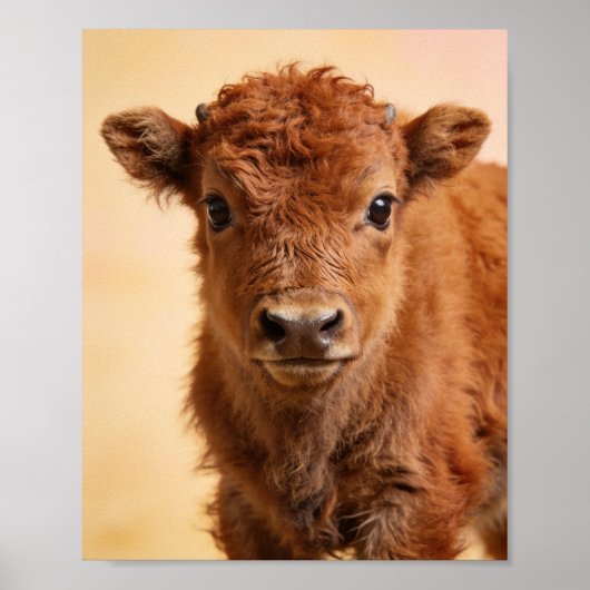 Portrait de bébé bison – Décoration murale Prairie (Devant)