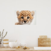 Portrait de bébé guépard mignon | Affiche carrée 1 (Cuisine)