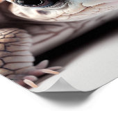 Portrait de bébé tortue mignon | Affiche carrée 1: (Coin)