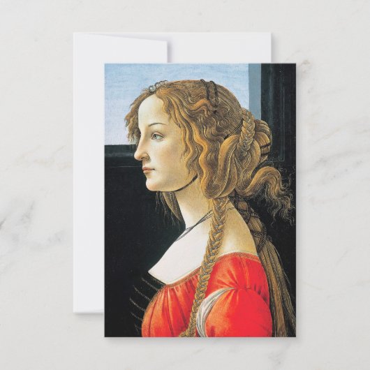 Portrait de Botticelli des invitations d'une jeune (Devant)