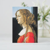 Portrait de Botticelli des invitations d'une jeune (Debout devant)