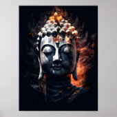 Portrait de Bouddha | Poster de l'Art numérique (Devant)