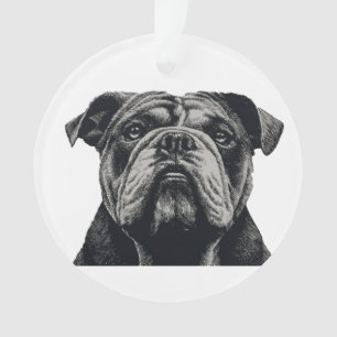 Portrait de Bouledogue – Illustration Vintage de C