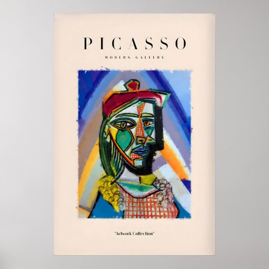 Portrait de buste de Picasso Impression d'art abst (Devant)