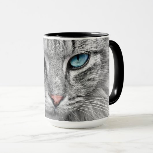 Portrait de chat Café Mug (Devant droit)