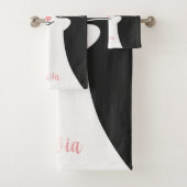 Portrait de chat noir mignon du milieu du siècle (En situation)