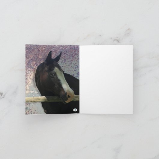 PORTRAIT DE CHEVAL CARTE DE NOTE ANIMALE (Intérieur)