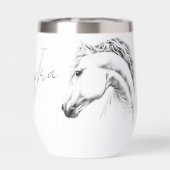 Portrait de cheval Dessin animal Art équestre Nom (Arrière)