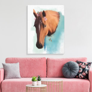 Portrait de cheval - Toile enveloppée