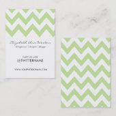 Portrait de Chevron de thé vert de cartes de (Devant / Derrière)
