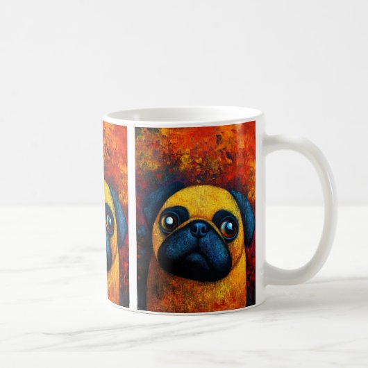 Portrait de chien Art Café Mug (Droite)