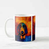 Portrait de chien Art Café Mug (Gauche)