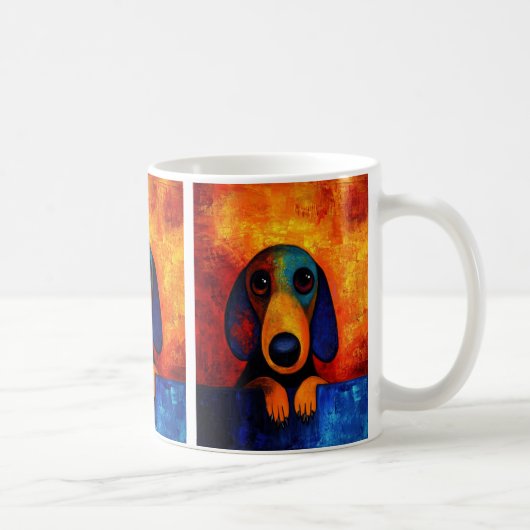 Portrait de chien Art Café Mug (Droite)