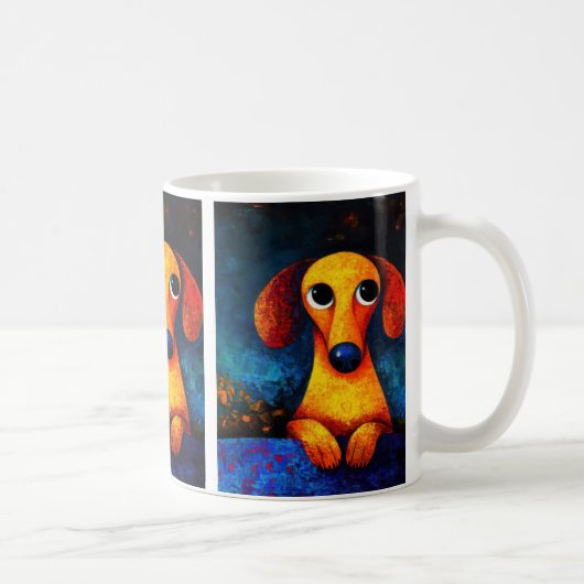 Portrait de chien Art Café Mug (Droite)