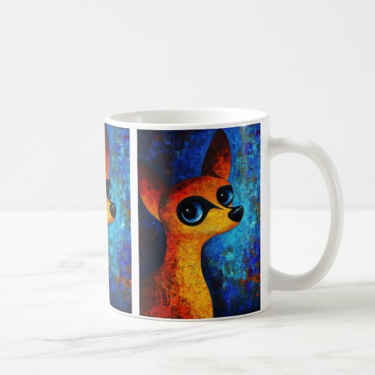 Portrait de chien Art Café Mug (Droite)