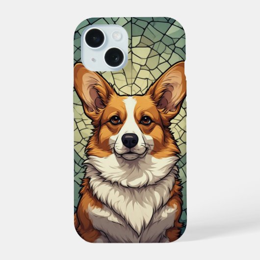 Portrait de chien Corgi amical (Verso)