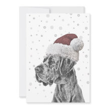 Portrait de chien et cartes de Noël Empreintes de