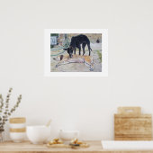 portrait de chien greyhhur affiche d'art animal ré (Cuisine)