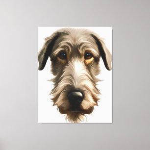 Portrait de chien irlandais sur toile isolé sur 