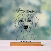 Portrait de chien Ridgeback Impression acrylique p (Neutre)