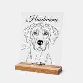 Portrait de chien Ridgeback Impression acrylique p (Angle)