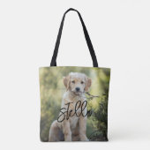 Portrait de chien Sac fourre-tout, Nom personnalis (Dos)