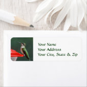 Portrait de colibri Étiquettes d'adresse de retour (En situation)