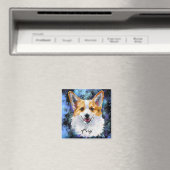 Portrait de corgi sur aimant Abstrait (In Situ (Lave-vaisselle))