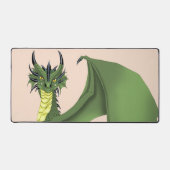 Portrait de dragon mignon vert Fantaisie pêche (Recto)